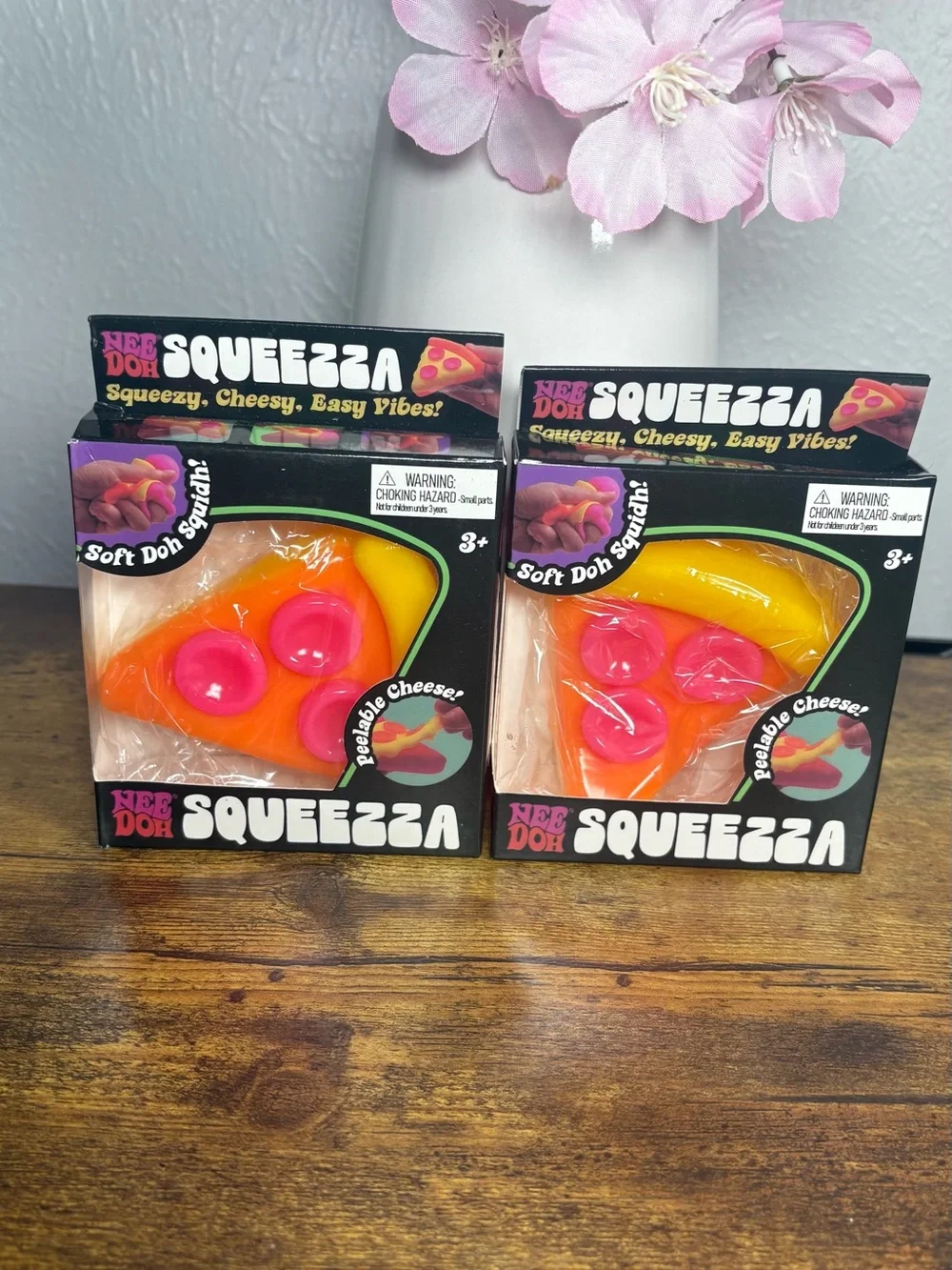 Squeezza Pizza Scented Soft Doh Squish - Orange & Pink